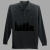 Long Sleeve Silk Touch Polo with Pocket Thumbnail