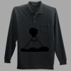 Long Sleeve Silk Touch Polo with Pocket Thumbnail