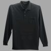 Long Sleeve Silk Touch Polo with Pocket Thumbnail
