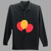 Long Sleeve Silk Touch Polo with Pocket Thumbnail