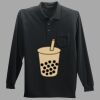 Long Sleeve Silk Touch Polo with Pocket Thumbnail