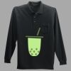 Long Sleeve Silk Touch Polo with Pocket Thumbnail