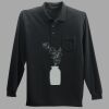 Long Sleeve Silk Touch Polo with Pocket Thumbnail