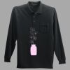 Long Sleeve Silk Touch Polo with Pocket Thumbnail