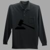 Long Sleeve Silk Touch Polo with Pocket Thumbnail